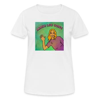 Goodbye idiots - Women's Breathable T-Shirt - white - Front - AI Model Female 172 dark (172cm)