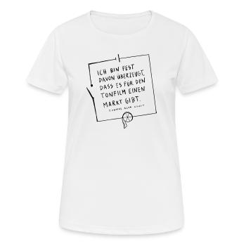 Thomas Edison Schaltkreis - Frauen T-Shirt atmungsaktiv - Weiß - Vorne - AI Model Female 172 dark (172cm)