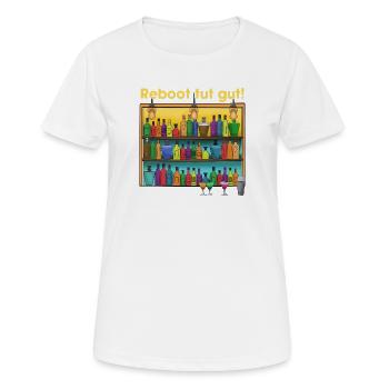 Reboot Barpalette: Bunte Spirituosen - Frauen T-Shirt atmungsaktiv - Weiß - Vorne - AI Model Female 172 dark (172cm)