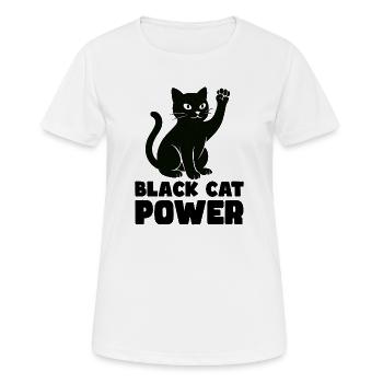 Pouvoir du chat - T-shirt respirant Femme - blanc - Devant - AI Model Female 172 dark (172cm)