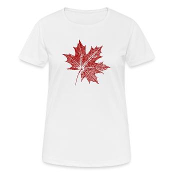 Maple leaf - Women's Breathable T-Shirt - white - Front - AI Model Female 172 dark (172cm)
