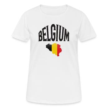 Belgique - T-shirt respirant Femme - blanc - Devant - AI Model Female 172 dark (172cm)
