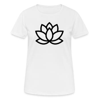 Lotusblüte - Frauen T-Shirt atmungsaktiv - Weiß - Vorne - AI Model Female 172 dark (172cm)