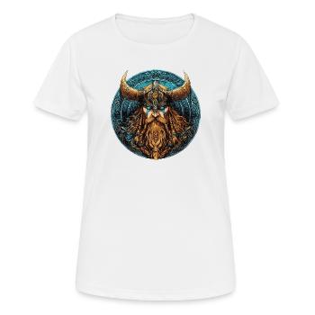 Viking Krieger Runenkreis - Frauen T-Shirt atmungsaktiv - Weiß - Vorne - AI Model Female 172 dark (172cm)