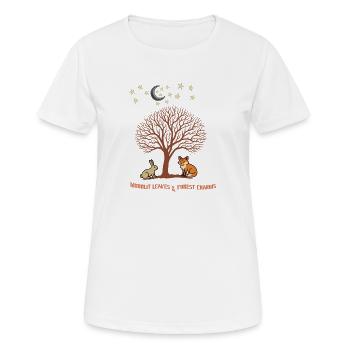 Mitternacht blättert Waldfreunde - Frauen T-Shirt atmungsaktiv - Weiß - Vorne - AI Model Female 172 dark (172cm)