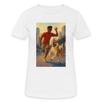 Matt & Holly - Character over labels. - Frauen T-Shirt atmungsaktiv - Weiß - Vorne - AI Model Female 172 dark (172cm)