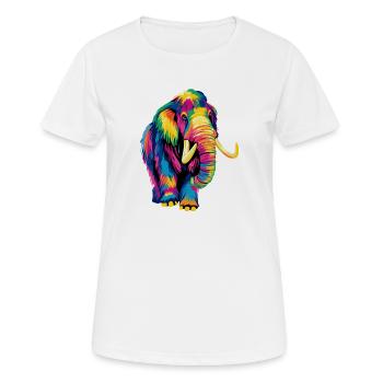 Mammouth Mammouth Laineux Âge glaciaire Mammouths Mammouth Doux - T-shirt respirant Femme - blanc - Devant - AI Model Female 172 dark (172cm)