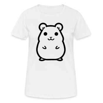 Hamster - Frauen T-Shirt atmungsaktiv - Weiß - Vorne - AI Model Female 172 dark (172cm)