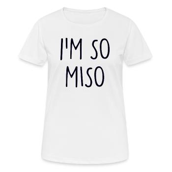 Miso - Frauen T-Shirt atmungsaktiv - Weiß - Vorne - AI Model Female 172 dark (172cm)