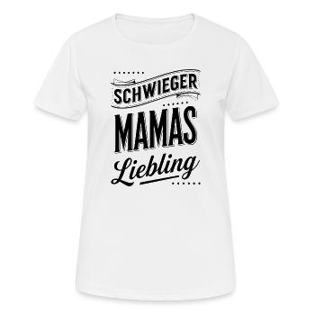 Son-in-law gift from mother-in-law funny - Women's Breathable T-Shirt - white - Front - AI Model Female 172 dark (172cm)