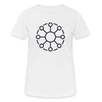 Zentraler Netzwerkkern Muster - Frauen T-Shirt atmungsaktiv - Weiß - Vorne - AI Model Female 172 dark (172cm)