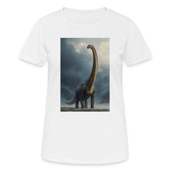 Dawn Sauropod im Nebel - Frauen T-Shirt atmungsaktiv - Weiß - Vorne - AI Model Female 172 dark (172cm)