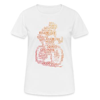 Klares Roadbike Motiv für jeden Tag - Frauen T-Shirt atmungsaktiv - Weiß - Vorne - AI Model Female 172 dark (172cm)