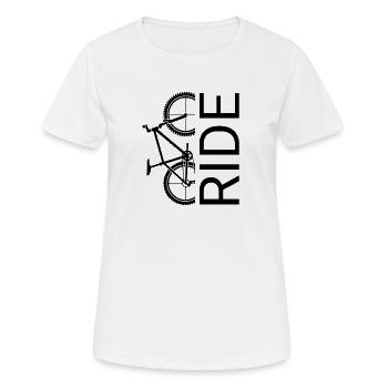 Ride Bike Art - Women's Breathable T-Shirt - white - Front - AI Model Female 172 dark (172cm)
