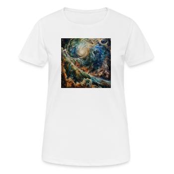 Galaxie Cosmique Tourbillon - T-shirt respirant Femme - blanc - Devant - AI Model Female 172 dark (172cm)