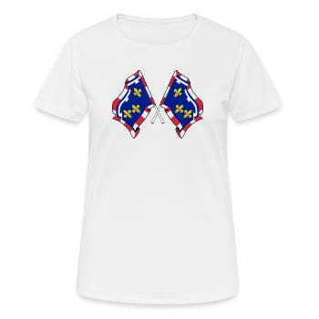 Centre-Val de Loire Crossed Flags - Women's Breathable T-Shirt - white - Front - AI Model Female 172 dark (172cm)