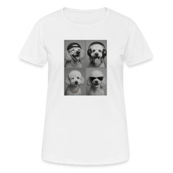 Caniche - T-shirt respirant Femme - blanc - Devant - AI Model Female 172 dark (172cm)