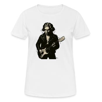 Beethoven as modern rock star - Frauen T-Shirt atmungsaktiv - Weiß - Vorne - AI Model Female 172 dark (172cm)