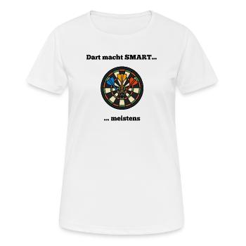 Buntes Dartboard mit Pfeilen - Frauen T-Shirt atmungsaktiv - Weiß - Vorne - AI Model Female 172 dark (172cm)