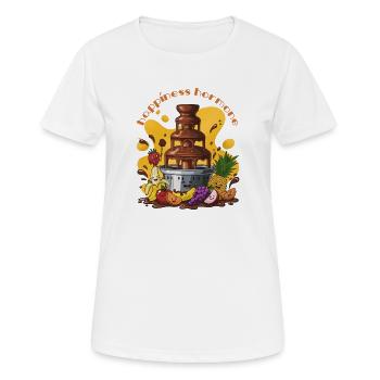 Fête des Fruits de la Fontaine de Chocolat - T-shirt respirant Femme - blanc - Devant - AI Model Female 172 dark (172cm)