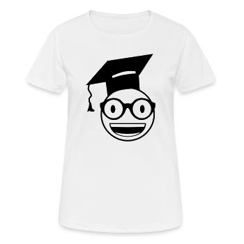 Étudiant nerd - T-shirt respirant Femme - blanc - Devant - AI Model Female 172 dark (172cm)