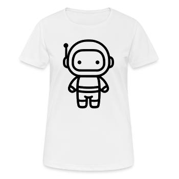 astronaute - T-shirt respirant Femme - blanc - Devant - AI Model Female 172 dark (172cm)