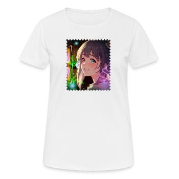 Magische Neontraumheldin - Frauen T-Shirt atmungsaktiv - Weiß - Vorne - AI Model Female 172 dark (172cm)