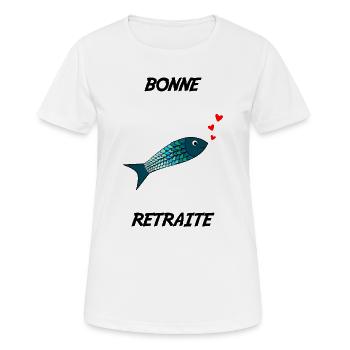 RETIREMENT. I CAN'T. I FISHED. SINNER. HUMOR - Women's Breathable T-Shirt - white - Front - AI Model Female 172 dark (172cm)