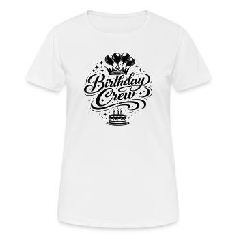 Célébration de l’équipe d’anniversaire - T-shirt respirant Femme - blanc - Devant - AI Model Female 172 dark (172cm)