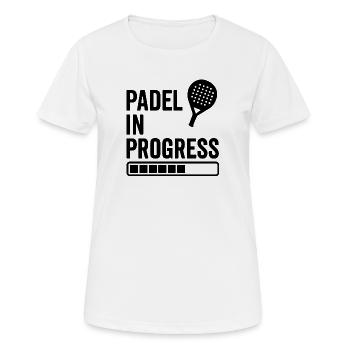 Padel in Progress - Women's Breathable T-Shirt - white - Front - AI Model Female 172 dark (172cm)