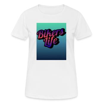 Biker Life Gradient - Women's Breathable T-Shirt - white - Front - AI Model Female 172 dark (172cm)