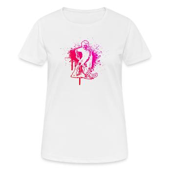 Direkte Floorball Aussage - Frauen T-Shirt atmungsaktiv - Weiß - Vorne - AI Model Female 172 dark (172cm)
