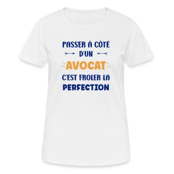 Missing a lawyer: perfection - Women's Breathable T-Shirt - white - Front - AI Model Female 172 dark (172cm)