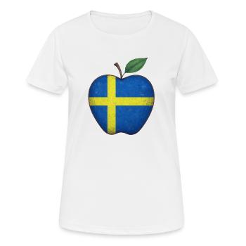 Schweden - Frauen T-Shirt atmungsaktiv - Weiß - Vorne - AI Model Female 172 dark (172cm)