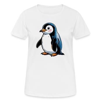 Comic Penguin Blue Tone - Women's Breathable T-Shirt - white - Front - AI Model Female 172 dark (172cm)