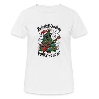 Rock'n'Roll Christmas - Women's Breathable T-Shirt - white - Front - AI Model Female 172 dark (172cm)