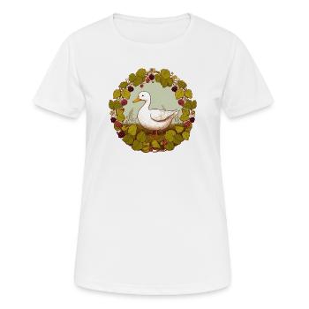 Cercle de la vigne de canard - T-shirt respirant Femme - blanc - Devant - AI Model Female 172 dark (172cm)