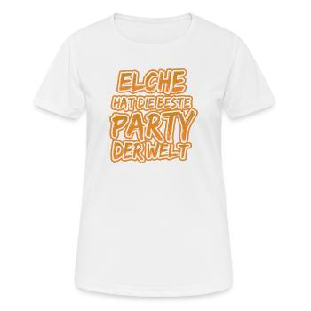 Elche Elche - Frauen T-Shirt atmungsaktiv - Weiß - Vorne - AI Model Female 172 dark (172cm)