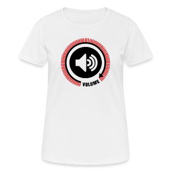 Lignes de volume des haut-parleurs - T-shirt respirant Femme - blanc - Devant - AI Model Female 172 dark (172cm)