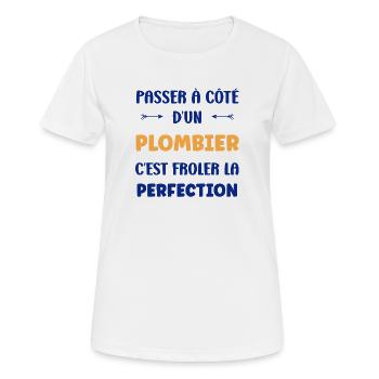 Klempner - Frauen T-Shirt atmungsaktiv - Weiß - Vorne - AI Model Female 172 dark (172cm)