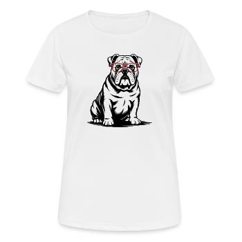 Französische Bulldogge - Frauen T-Shirt atmungsaktiv - Weiß - Vorne - AI Model Female 172 dark (172cm)