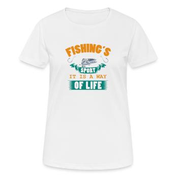 Pêcheurs Pêcheurs Pêcheurs Pêcheurs Pêcheurs Sportifs - T-shirt respirant Femme - blanc - Devant - AI Model Female 172 dark (172cm)