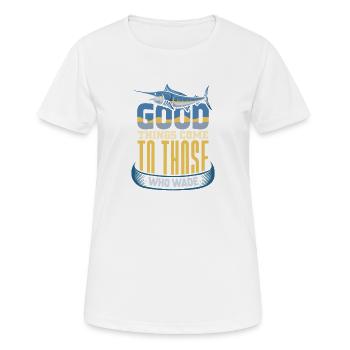 Pêcheurs Pêcheurs Pêcheurs Pêcheurs Pêcheurs Sportifs - T-shirt respirant Femme - blanc - Devant - AI Model Female 172 dark (172cm)