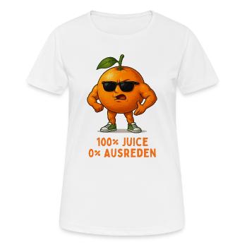 Sun orange with style – 100% Juice - Women's Breathable T-Shirt - white - Front - AI Model Female 172 dark (172cm)