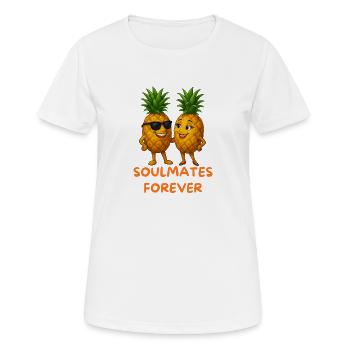 Soulmates Pineapples Forever - Frauen T-Shirt atmungsaktiv - Weiß - Vorne - AI Model Female 172 dark (172cm)