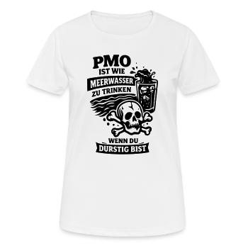 PMO No Nut November Fap Porn  - Frauen T-Shirt atmungsaktiv - Weiß - Vorne - AI Model Female 172 dark (172cm)