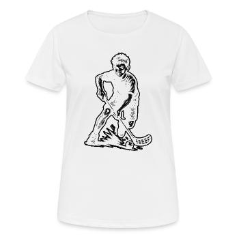 Tolles Unihockey Geschenk für Unihockey - Frauen T-Shirt atmungsaktiv - Weiß - Vorne - AI Model Female 172 dark (172cm)