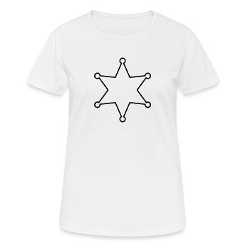 Sheriff-Star - Frauen T-Shirt atmungsaktiv - Weiß - Vorne - AI Model Female 172 dark (172cm)