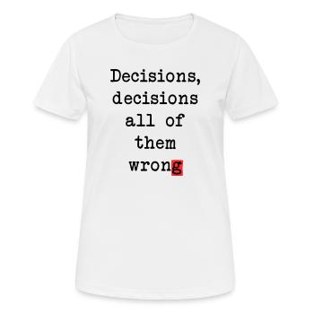 Club des Mauvaises Décisions - T-shirt respirant Femme - blanc - Devant - AI Model Female 172 dark (172cm)