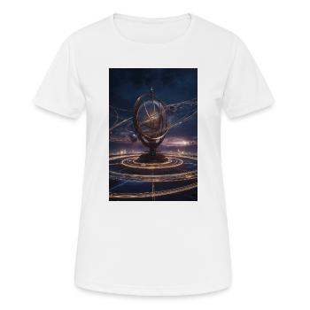 Lichtkräftige Armillarbahn - Frauen T-Shirt atmungsaktiv - Weiß - Vorne - AI Model Female 172 dark (172cm)